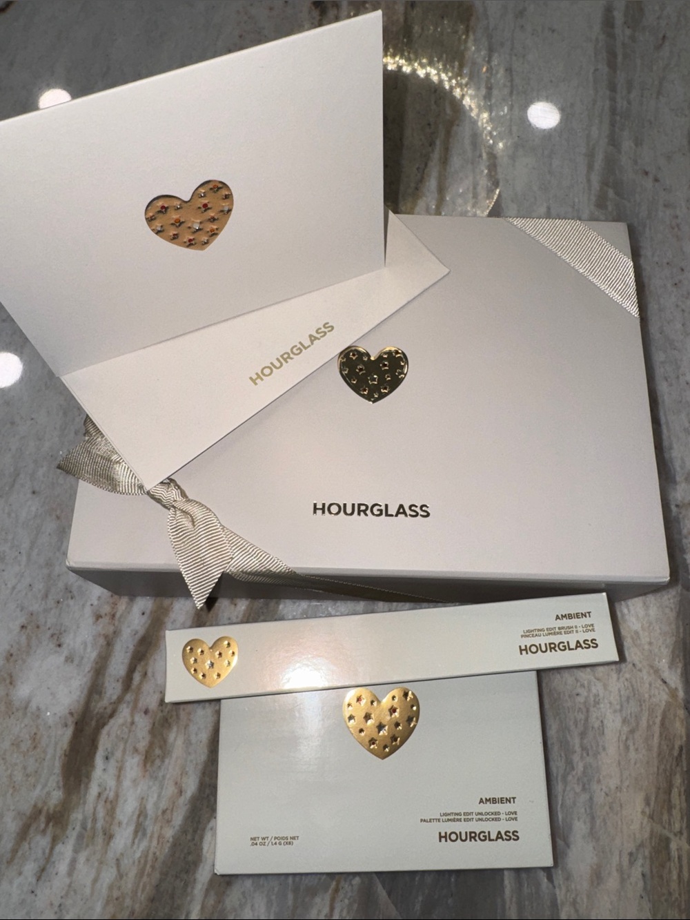 2PC❤️🔥NEW Hourglass LOVE PALLETE SEPHORA EXCLUSIVE 🔒HOURGLASS AMBIENT LOVE Brush